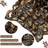 Hetto Curly Clip in Hair Extensions Human Hair Natural Wavy Clip in Human Hair Extensions #P4/27 Brown Highlight Blonde Curly Hair Extensions Clip in Human Hair 14 Inch 7Pcs 105g +20g