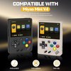 SKRVGOJFG Silicone Case for Miyoo Mini V4 Handheld Game Console, Anti-Slip, Shock Proof, Soft Protective Case for Miyoo Mini V4 with Lanyard - Black