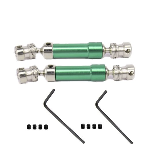 Metal Rear Center wltoys 12428 Drive Shaft,RC Cvd Drive Shaft for 1/12 Wltoys 12428 12423 Upgraded Part 2pcs/Set(Green)