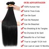 Human Hair Bundles Straight 10 12 14 Inch Hair Extensions 12A Straight 3 Bundles Human Hair Brazilian Straight Human Hair Bundles 100% Unprocessed Virgin Remy Straight Hair Bundles