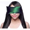 Happy Wraps Lavender Eye Pillow - Hot Cold Aromatherapy Satin Eye Mask for Yoga, Sleeping, Migraines, Stress, Relaxation - Gifts for Women, Birthdays, Coworkers, Christmas - Emerald