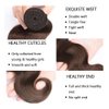 Chocolate Brown Bundles Human Hair Color #4 Body Wave Bundles Brazilian Unprocessed Virgin Human Hair 3 Bundles 28 28 28 Inch Reddish Brown Bundles Hair Weave