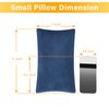 1 MIDDLE ONE 2 Pack Small Pillow, Memory Foam Mini Pillow 11 X 7 Inches for Travel, Sleeping, Nap and Neck, Knee, Lumbar Support, Tiny Pillow Cushion for Pet, Dogs (Blue)