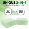 T.Taio Esponjabon Aloe Vera Soap Sponge - Gentle Shower Scrubber - Cleaning Bath Wash Scrub - Dirt & Oil Removal - Massage & Lather Foot, Elbow, & Face - Bathroom Accessories - Fresh Aloe Vera Scent