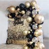 Beliueyes Black Gold Balloon Garland Arch Kit 121PCS, Confetti Balloons for Kids Birthday Anniversary Graduation New Year Party Decor Background Decoration