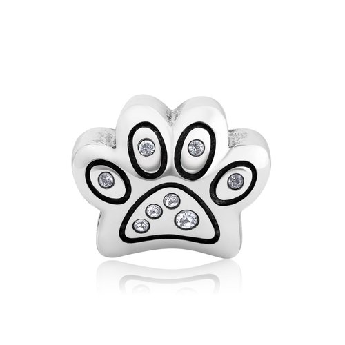 Bella & Beau Polished Silver Charm – Twinkle Toes (Paws & Bones Collection)
