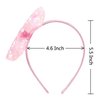 AMYDECOR Love Fairy 4.3-Inch Sparkly Sequin Bow Tie Headbands - Boutique Ribbon Bows for Girls, Kids, and Women (Pink)