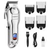 Professional Cordless Hair Clippers for Men, Maquina Para Cortar Pelo De Hombre Rechargeable LED Display Mens Beard Trimmer Full Metal Body Low Nosie Home Barber Hair Cutting Kit Set for Men/Kids