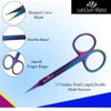 Best Pro Fingernail Cuticle Scissors Extra Fine Curved Super Russian Sharp Thin Blade Tip For Nails Japanese Grade Stainless Steel Titanium Trim Quality Professional Very Precision Manicure Tension