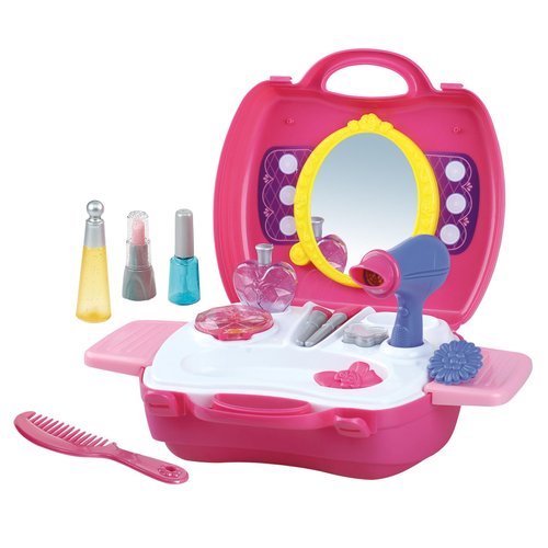 Play My Carry Along Beauty Set | Styling Set for Girls with Blow Dryer and More 19 Different Pieces | Toddler Birthday Gift for 3 Years Old Boys & Girls