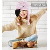 DolliBu Stuffed Animal Novelty Hat - Super Soft Kids Winter Hat With Ear Flaps, Funny Hat for Winter with Cozy Fleece, Plush Animal Wacky Hats For Kids and Teens - One Size, Pink Flamingo Hat