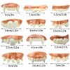 senlinlv 12Pcs Fake Teeth Funny Fake Teeth Ugly Fake Teeth Bob Teeth Vampire Denture Teeth Halloween Decoration Props Costume Party Funny Gag Gift (White Teeth)