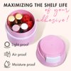 Embagol Eyelash Glue Storage Container Eyelash Storage Container Tank Eyelash Extensions Adhesive Jar Stand Makeup Case Cosmetic Storage Tank for Women Pink