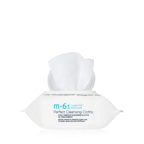 M 61 Perfect Cleansing Cloths | Ultra-Soft, Gentle Cleansing Cloths With Vitamin E, Lavender, Gre...