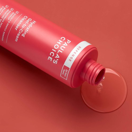 Paula's Choice-DEFENSE Hydrating Gel-to-Cream Facial Cleanser with Green Tea, Licorice, Aloe & Soy, Anti-Pollution and Free Radical Damage Protection for All Skin Types, 6.7 Ounce Bottle