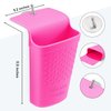 CROWATTS Heat Resistant Silicone Hair Iron Mat and Pouch,Portable Travel Hair Straightener Mat and Holder for Hair Styling Tools.1 Pack.(Hot Pink)