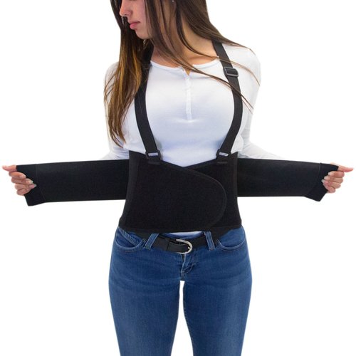 JORESTECH Comfortable Back Support Belt Black color (M)