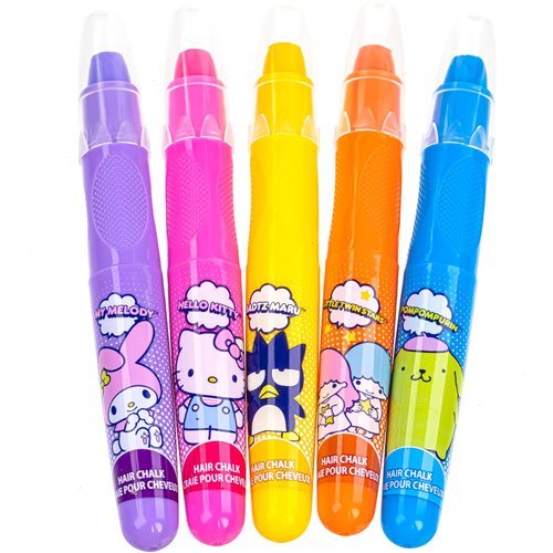 Hello Kitty and Friends Temporary Hair Markers for Girls, Washable, Bright Vibrant Colors - Great for Birthday Gifts, Stocking Stuffers, Slumber Parties Ages 3+ by Townley Girl