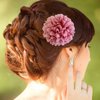 Ylapagne Flower Clips for Women, 4 pcs Hydrangea Hair Clip Red, Blue, Purple, Pink Side Hair Barrettes Brides Party Wedding Decor Boho Hair Styling Accessories