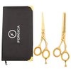 Hair Cutting Scissors For Barber Supplies With Barber Case, Hair Shear, Thinning Shears, Complete Hair Cutting Kit Barber scissors, Titanium Hair Shears With Fine Screw Adjustment By Forgica