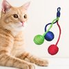 Leefasy Hanging Interactive Cat Toy Sisal Rope Ball, Eco Friendly Self Play Bite and Wear Resistant Pets Interactive Toy Cat Rope Ball for Indoors Cats for Hanging Cat Scratching Tree - Random Color