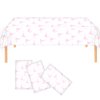 3 Pack Coquette Pink Bow Tablecloth Coquette Birthday Decorations Plastic Pink Bow Theme Party Table Cover for Girl Birthday Bachelorette Bridal Engagement Wedding Sweet Baby Shower Party Supplies