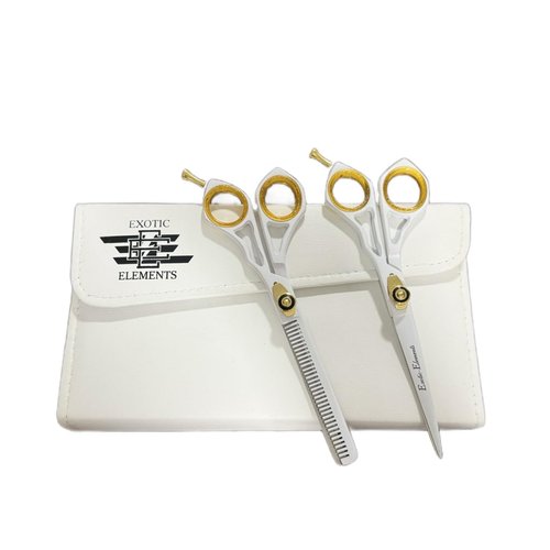 All Hair Type Barber and Salon Cutting Scissors and Thinning Shears -Designed for Professional and Personal Use, these Scissors Feature Comfortable Finger Grip Ensuring Ease and Precision