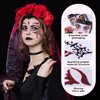 Halloween Face Sticker Sparkling Spider Crystals Face Art Stickers Blood Tears Glitter Face Gems Decals Kid Girl Face Eye Accessories for Cosplay,Make Up,Festival Party