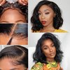 Magale 12 Inch Wear and Go Glueless Wigs Human Hair Pre Plucked Pre Cut Bob Wigs for Black Women Body Wave Lace Front Wigs Upgraded No Glue HD 4x4 Lace Closure Wig for Beginners