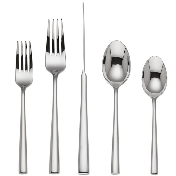 Kate Spade New York Malmo 5-Piece Flatware Set, 0.9 LB, Stainless Steel