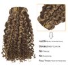Lacerhair 3B 3C Curly Clip in Hair Extensions Highlight Strawberry Blonde Double Weft Soft Real Remy Hair Clip ins 18Inch Jerry Curly Human Hair Extensions for Black Women #P4/27