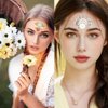 16 PCS Face Eyes Gems Tattoo Stickers 3D Flowers Rhinestone for Women Eyebrow drill Glitter Eyeliner Eyebrow Makeup Festival Party Decoration Body Art Decals Decorations Accessory