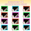 ArtCreativity Neon Chalkboard Set for Kids - 12 Kits - 1 Mini Chalk Board, 2 Chalk Sticks, and 1 Eraser Per Kit - Art Birthday Party Favors for Boys and Girls, Unique Stationery Goodie Bag Fillers