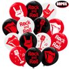 60PCS Rock and Roll Latex Balloons Decorations -80s 90s Party Supplies Musician Guitar Rap Birthday Baby Shower Party Favors