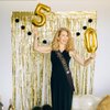 Black Gold "50 & Fabulous"Sash & Rhinestone Tiara Set, 50th Birthday Gifts for Women, Birthday Sash/Tiara for Women's 50th Birthday Party Decoration (Black 50th)