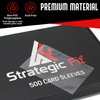 Strategic Fit Premium Snug Fit Clear Card Sleeves for Games - 500 Trading Card Sleeves - Standard Size Card Protector Sleeves - Ideal as MTG Card Sleeves - Soft Plastic Card Sleeves for Collectors