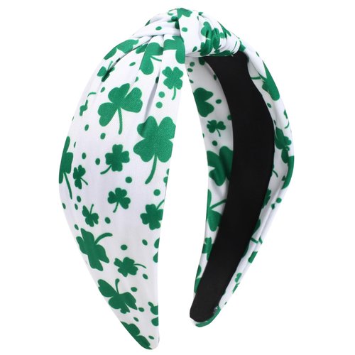 St Patrick's Day Knotted Headband for Women Twist Turban Headband Wide Hair Hoop Party Holiday Headwear for Girls