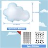 TUEPULL 4pcs 30" White Cloud Foil Balloons for Birthday Baby Shower Themed Party Birthday Party Wedding Decorations Supplies (DIY Cloud)