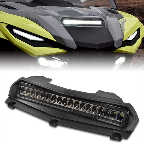 SAUTVS LED Hood Scoop Light for Yamaha RMAX 1000, Front Auxiliary Spot Light Hood Panel DRL Scoop Light Compatible with Yamaha Wolverine RMAX2 RMAX4 1000 2021-2024 Accessories (1PCS)