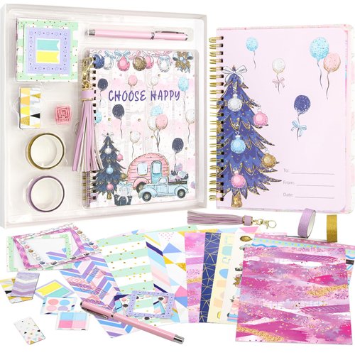 DIY Journaling Set for Girls Scrapbook Kit Diary Notebook Gift Planner Choose Happy Birthday Holiday Craft Kits Gift