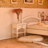 iLAND Victorian Dollhouse Furniture 1/12 Scale, Brewster Dollhouse Bedroom Furniture Set (White & Gold)