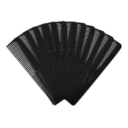 [Variety Pack Comb 12Pack] l Hair Types & Styles Professional Styling Tail Comb Barber Comb (9" Breakable Comb 12pcs, Black)