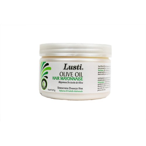 Lusti Olive Oil Hair Mayonnaise, 8 fl oz - Rejuvenate Hair & Scalp - Repair Dry and Damaged Hair