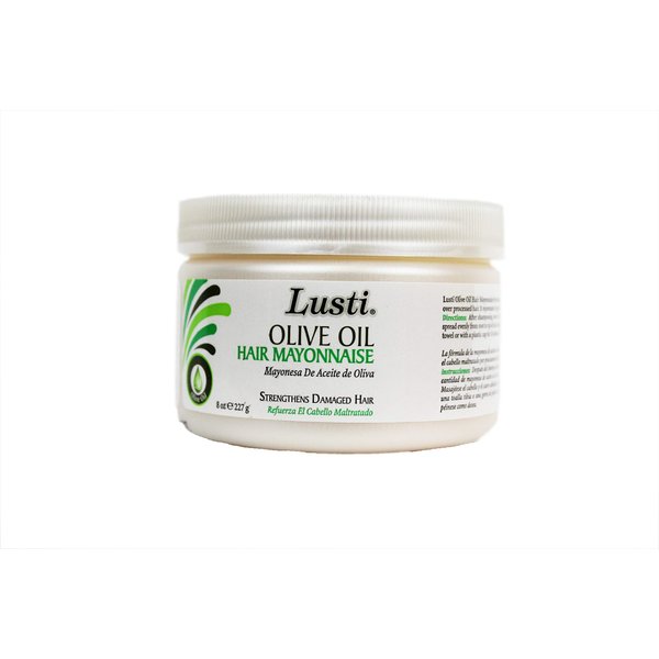 Lusti Olive Oil Hair Mayonnaise, 8 fl oz - Rejuvenate Hair & Scalp - Repair Dry and Damaged Hair