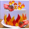 JeVenis Fireman Birthday Firetruck Birthday cake decoration Firefighter Birthday Fire Department party decoration