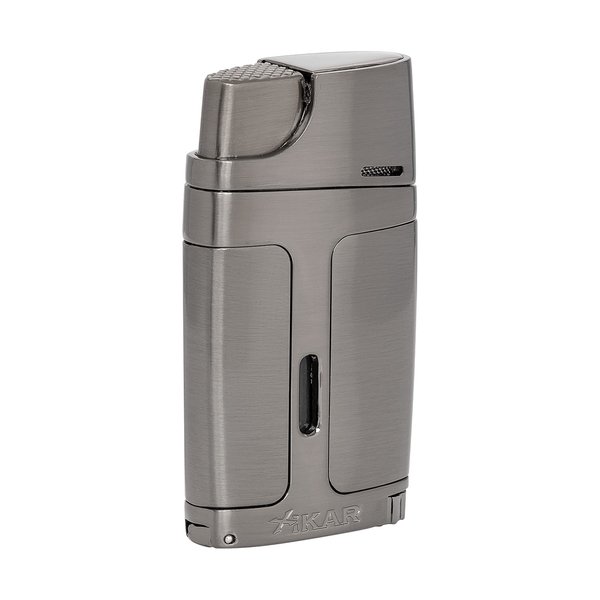 Xikar ELX Double Jet Flame Lighter with 9mm Cigar Punch, Ergonomic Design, G2 Gunmetal