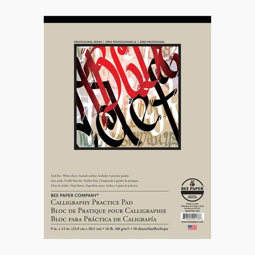 Bee Paper Calligraphy Practice Pad, 11-Inch by 14-Inch