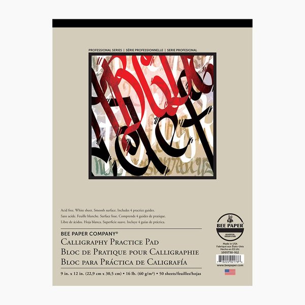 Bee Paper Calligraphy Practice Pad, 11-Inch by 14-Inch