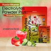 PowderVitamin Electrolytes Powder Plus, Keto, Strawberry Cucumber, Sugar Free, Pink Himalayan Salt, 1000mg Potassium, 120mg Calcium, 120mg Magnesium, Non-GMO, Zero Calories, (16 Hydration Packets)