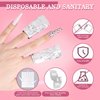 BOMOQING 200PCS Foil Nail Wraps for Acrylic Dip Powder Removal, Gel Polish Remover Kit with 1Pcs Cuticle Pusher, 1Pcs Triangle Peeler and 2 Nail Files, Soak off Cotton Pads Lint Free Finger Nail Wipes